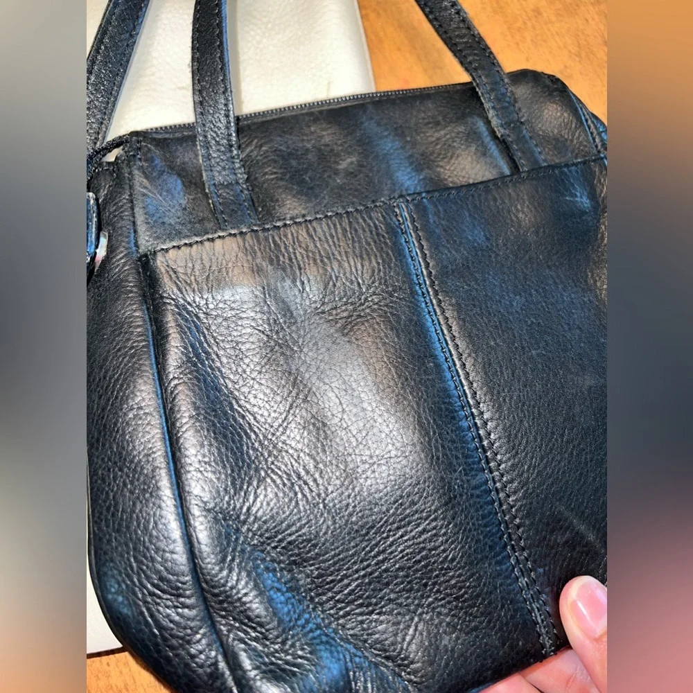 Fossil Black Leather Crossbody Bag